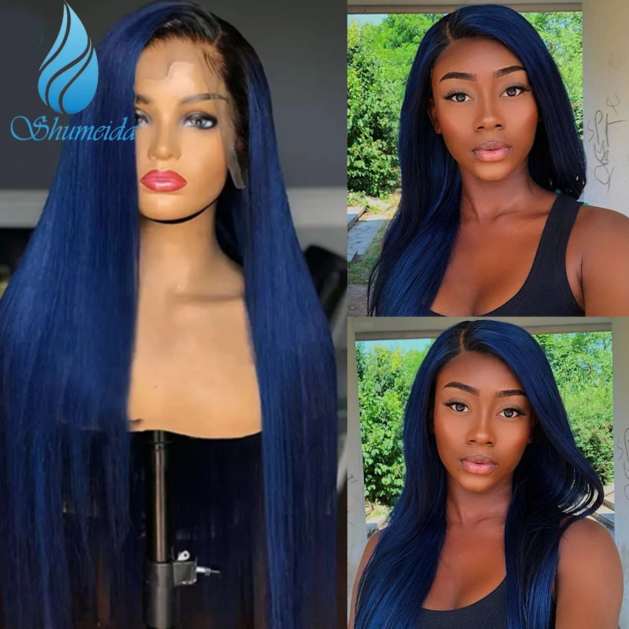 shumeida ombre blue color lace front